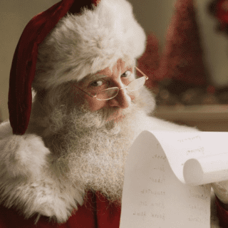 Santa holding his nice list